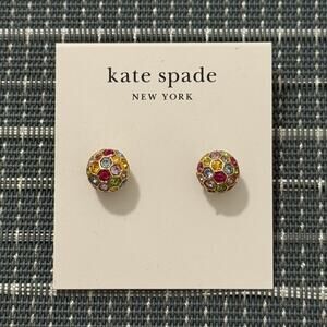 NEW | Kate Spade | On The Ball Multicolor Crystal Sphere Earrings (RET $58)
